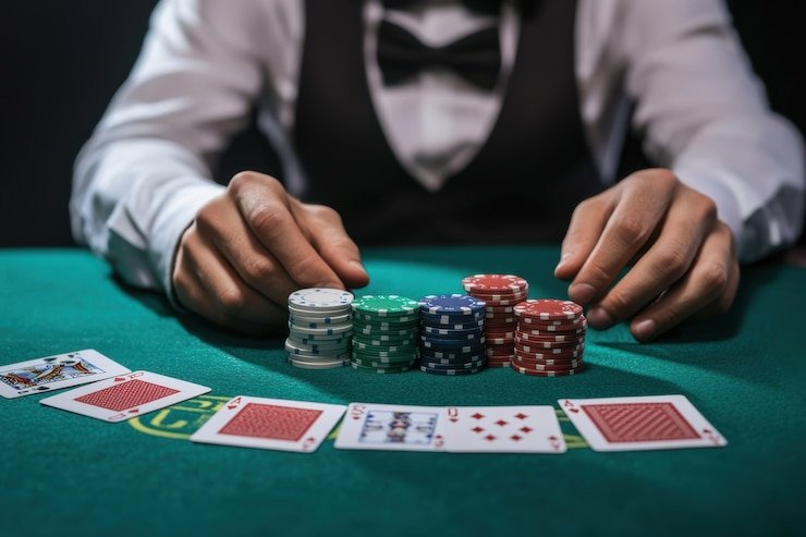 Antarmuka Live Baccarat di aplikasi mobile ojol 77 dengan dealer langsung dan statistik permainan
